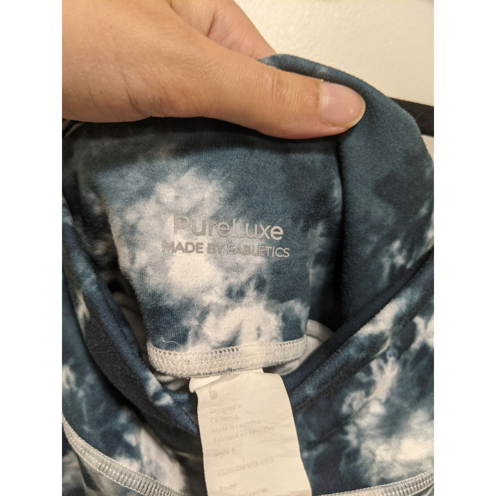 Fabletics Oasis High Rise Tie Dye Leggings Teal Turquoise Size Large - Picture 4 of 12